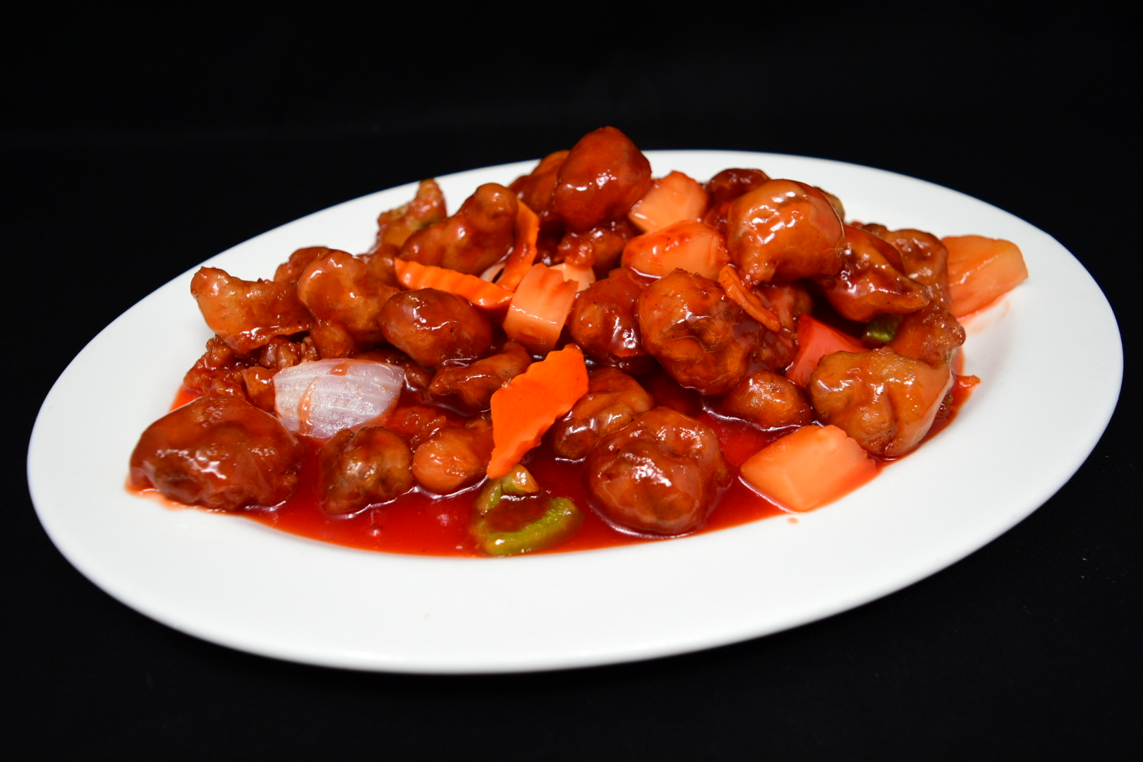 Order 114. Sweet and Sour Pork food online from Fortune Star Cuisine store, Reno on bringmethat.com