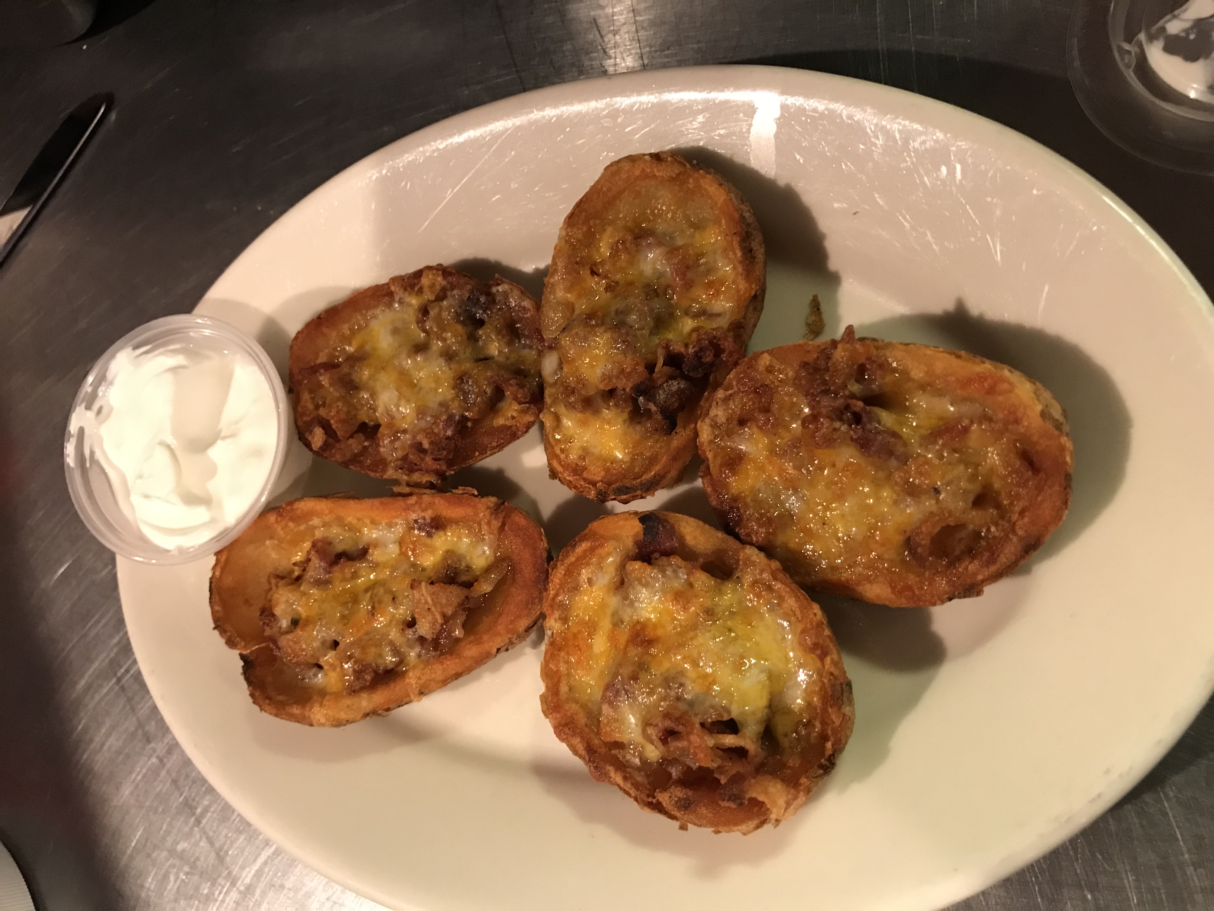 Order Loaded Potato Skins food online from The Paddock Pub store, Groveport on bringmethat.com