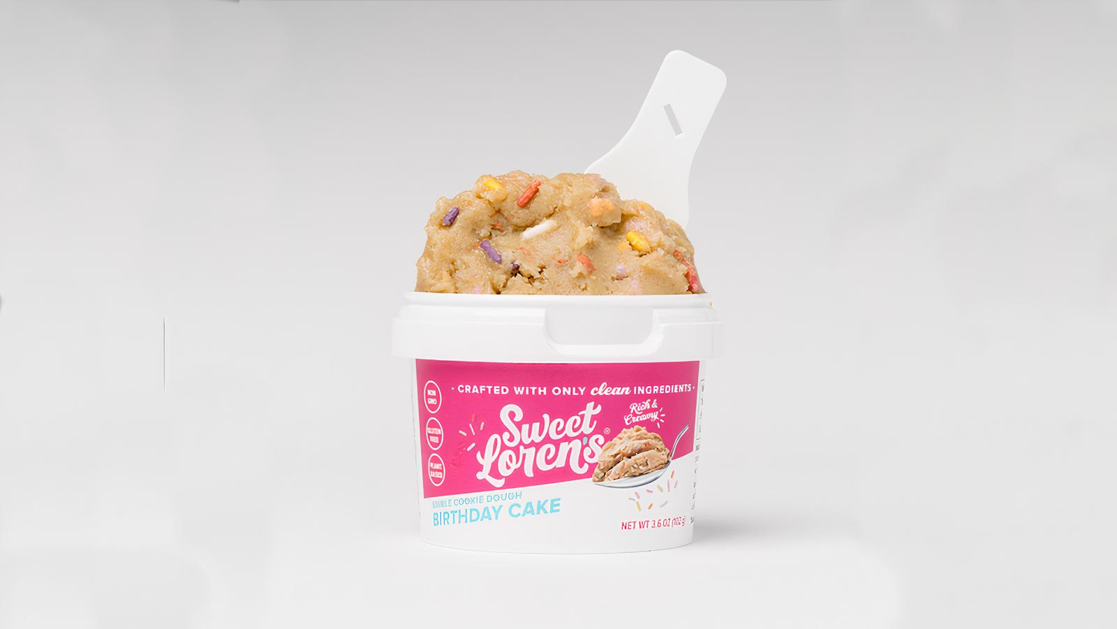 Order Sweet Loren's Birthday Cake Edible Cookie Dough food online from F#Ck Carbs store, Houston on bringmethat.com