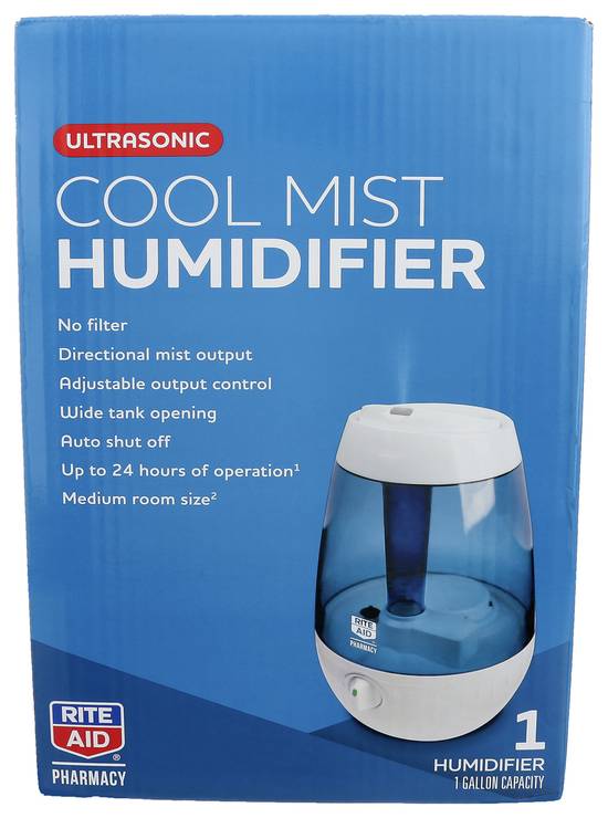 Order Rite Aid Ultrasonic Cool Mist Humidifier (1 gal) food online from Rite Aid store, LEMOORE on bringmethat.com