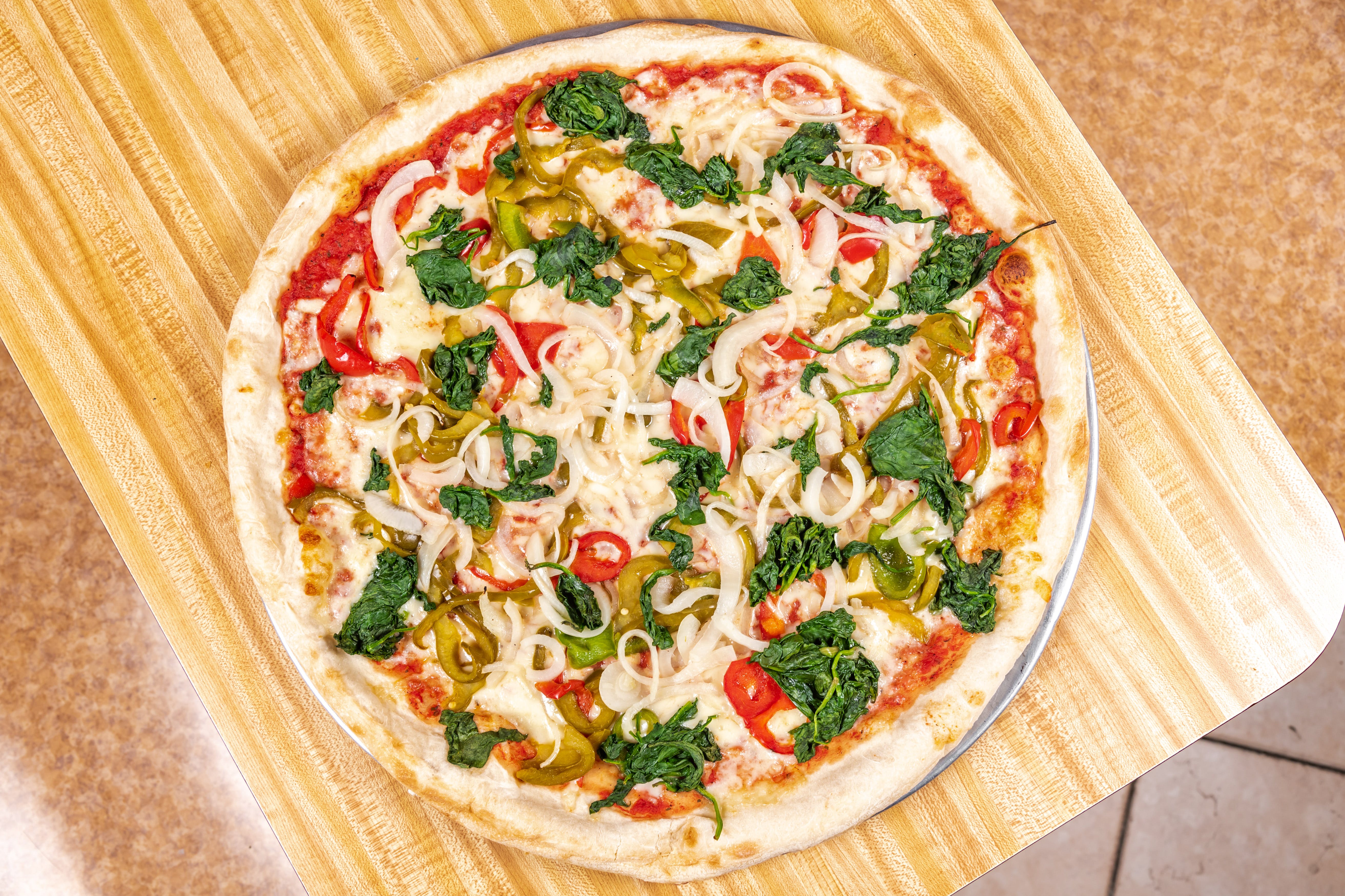 Order Veggie Pizza - Small 14" food online from Riuniti Pizzeria & Restaurant store, Carteret on bringmethat.com