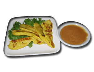 Order Thai Chicken Satay  4 food online from Noodles Party store, Chicago on bringmethat.com