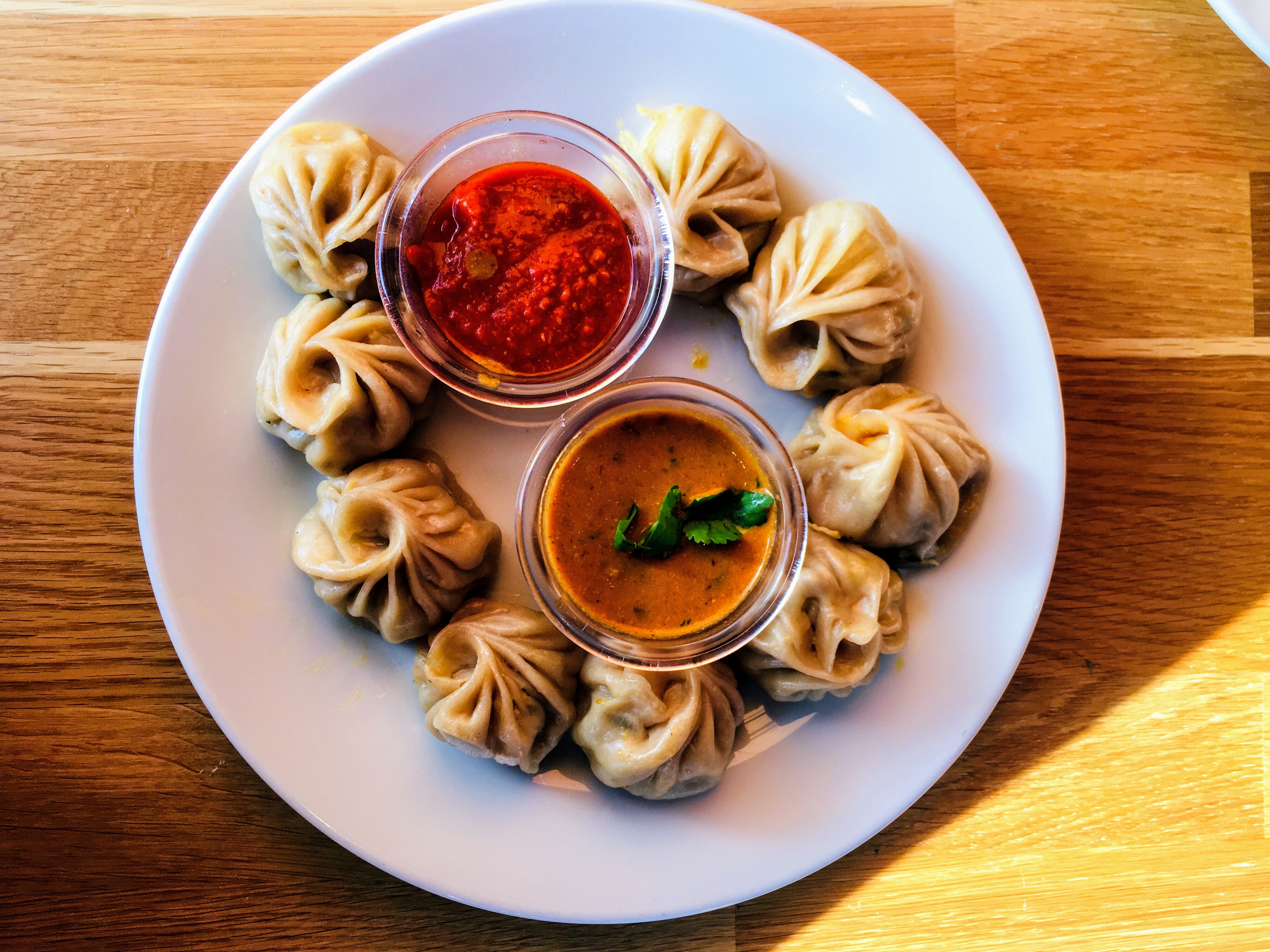 Order Chicken Momos (6 pieces) food online from Manchurian Indian Cuisine store, West Sacramento on bringmethat.com