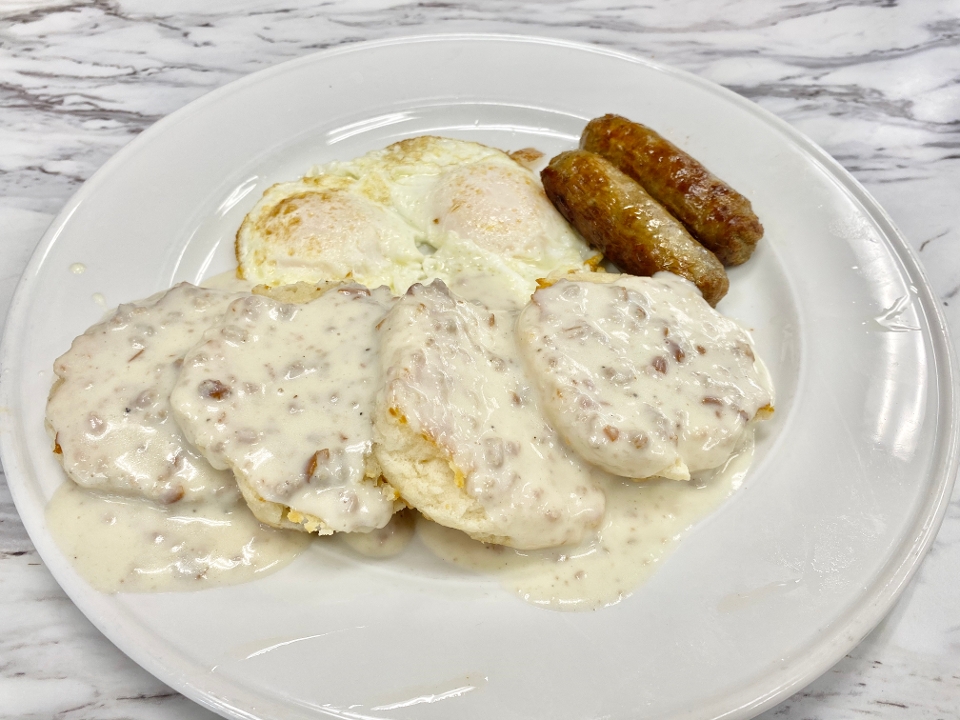 Order BISCUITS & GRAVY DELUXE food online from Uncle Johns Pancake House store, San Jose on bringmethat.com
