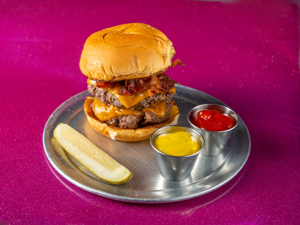 Order Double Bacon Cheeseburger food online from Cheeseburger Baby store, Miami Beach on bringmethat.com