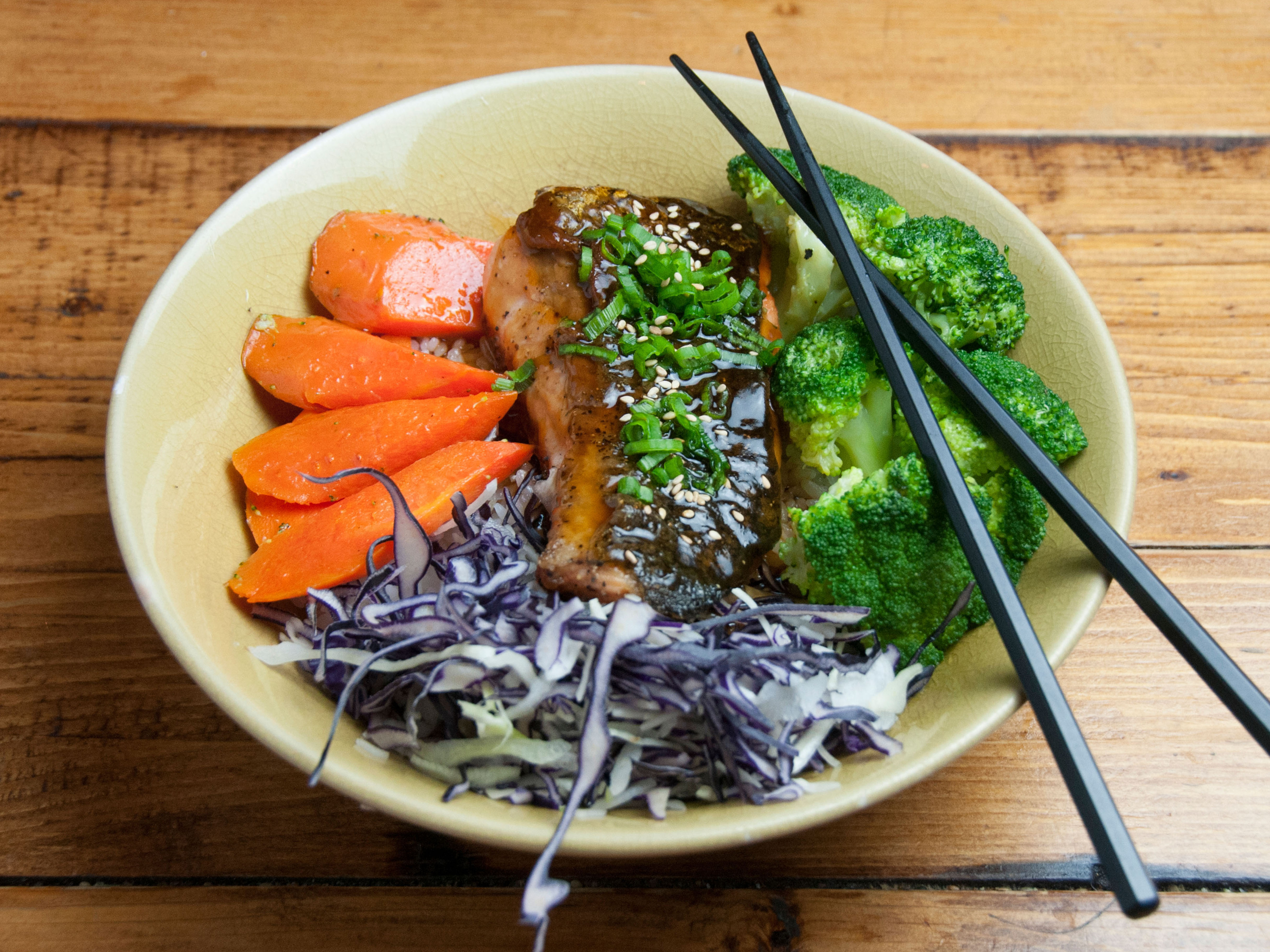 Order Salmon Teriyaki food online from Jin Ramen store, New York on bringmethat.com
