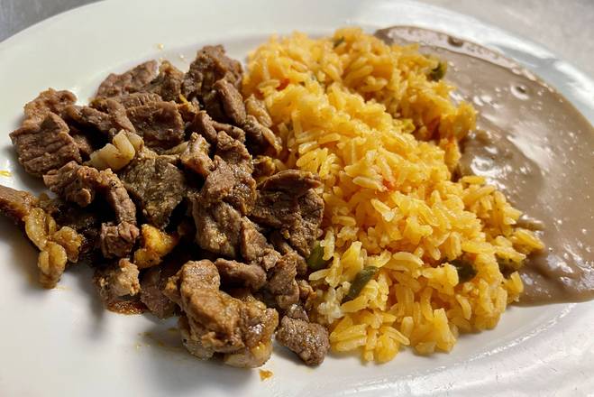 Order Rice and Beans with Meat food online from La Poblanita Mexican Restaurant store, Charlotte on bringmethat.com