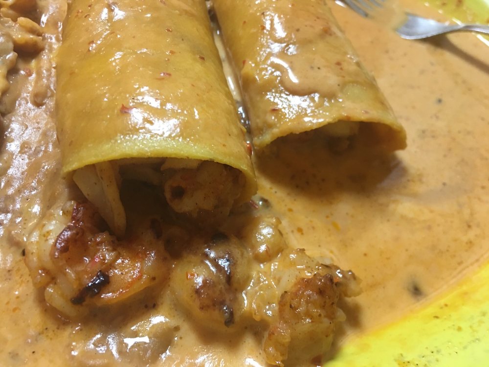 Order Chipotle Seafood Enchiladas food online from Iguana Mexican Restaurant Bar & Grill store, Brownsburg on bringmethat.com