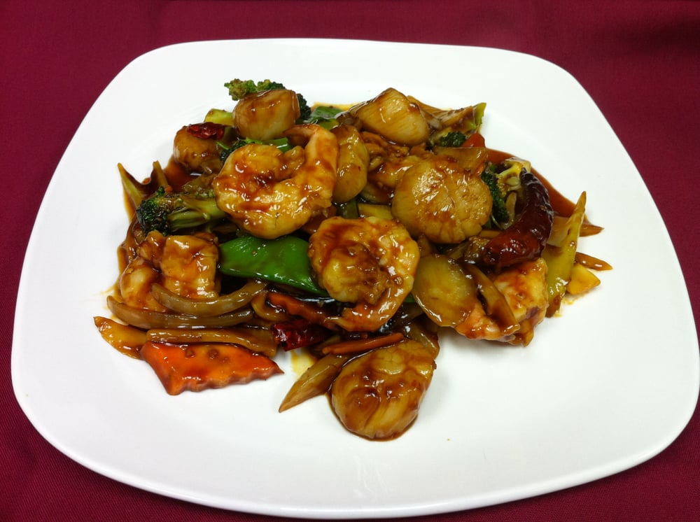 Order H4. Shrimp and Scallop with Hot and Spicy Sauce food online from China Garden store, Hackettstown on bringmethat.com