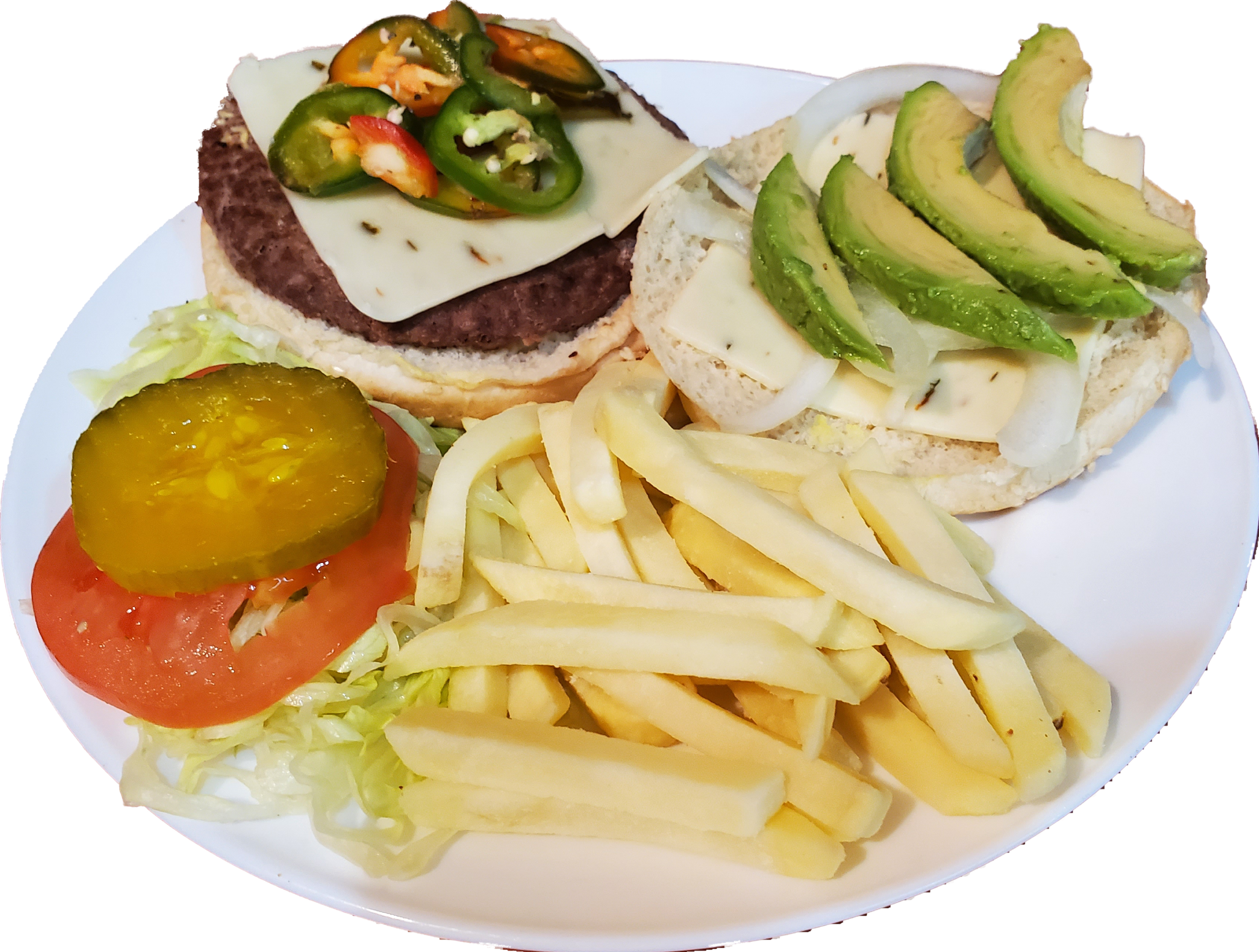 Order The Mexican Burger Deluxe food online from Green Olive store, New York on bringmethat.com