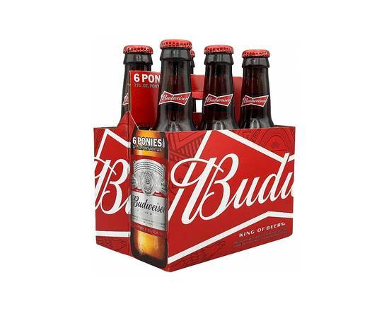 Order Budweiser 6 bottles | 5% abv food online from Pink Dot store, Lemon Grove on bringmethat.com
