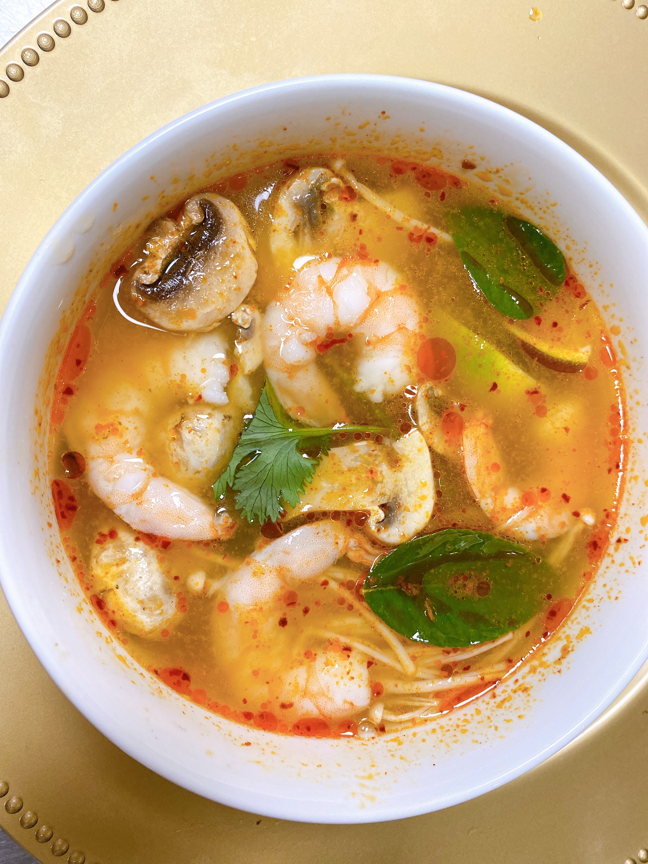 Order Tum Yum Seafood Soup with Steam Rice food online from My Thai store, Newark on bringmethat.com