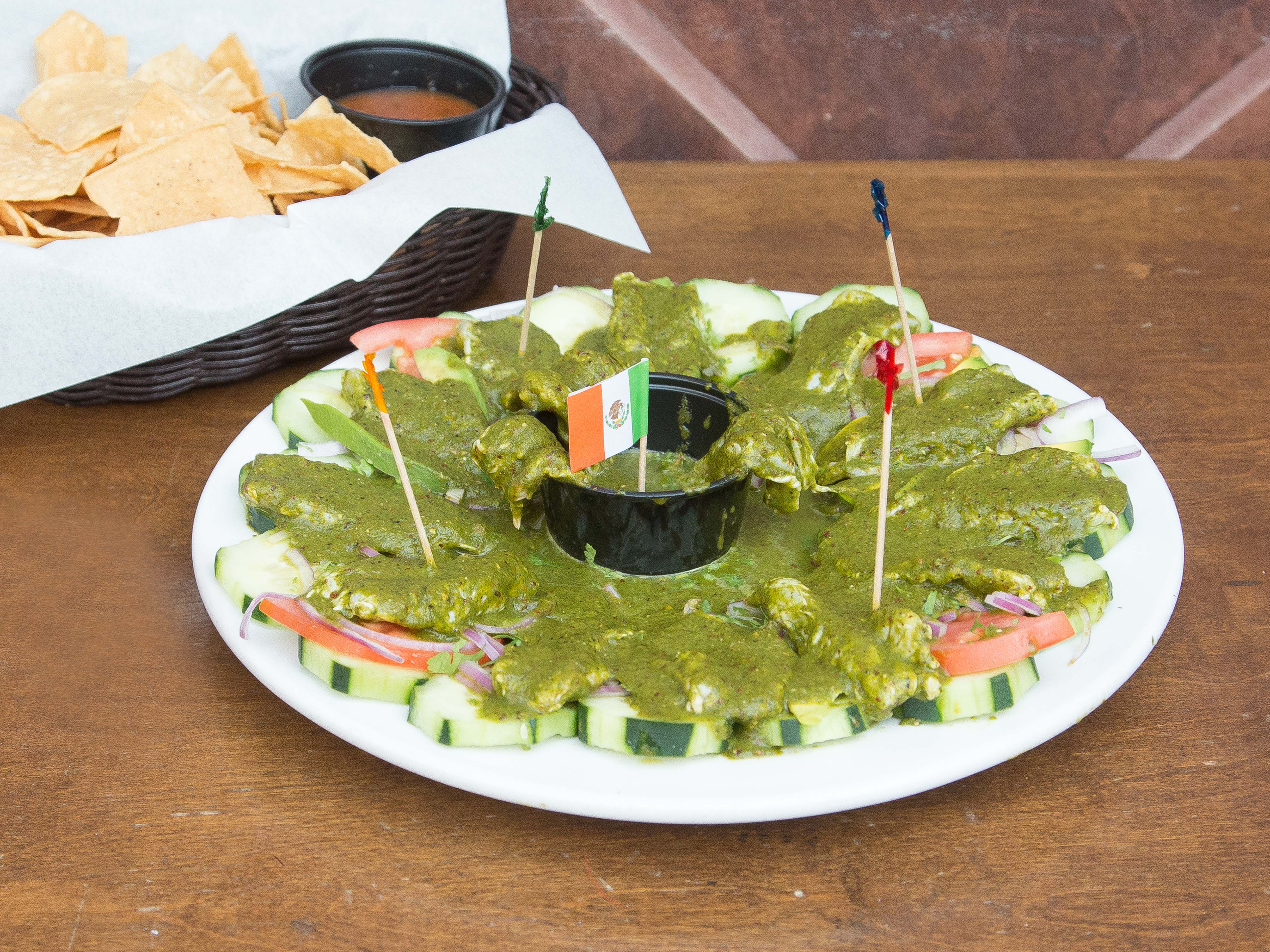 Order Aguachile Verdes food online from La Vero Mexican Sea Food And Bar store, Oxnard on bringmethat.com