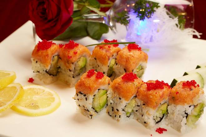 Order Queen Roll food online from Kyoto Japanese Steakhouse store, Royal Oak on bringmethat.com