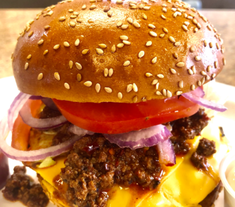 Order Bacon Chili Cheeseburger with Fries food online from Chili Dog Restaurant store, New Rochelle on bringmethat.com