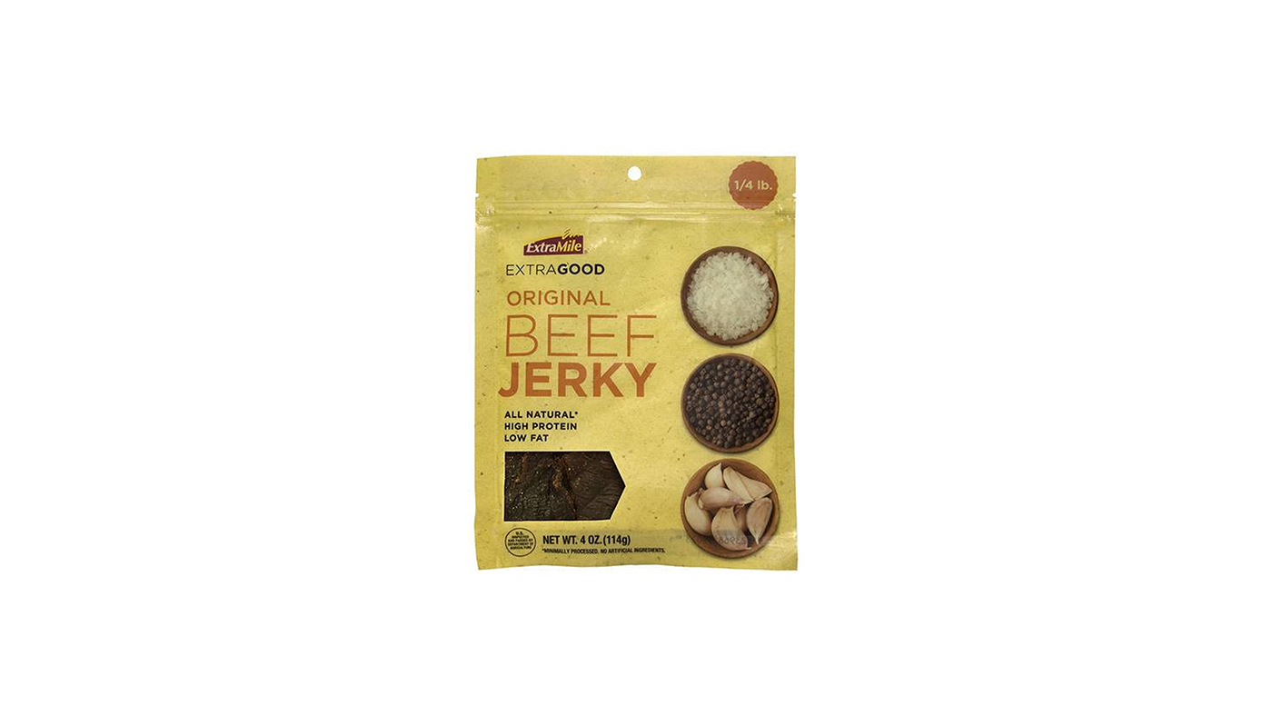 Order ExtraMile Original Beef Jerky 4oz food online from Extramile store, San Bernardino on bringmethat.com