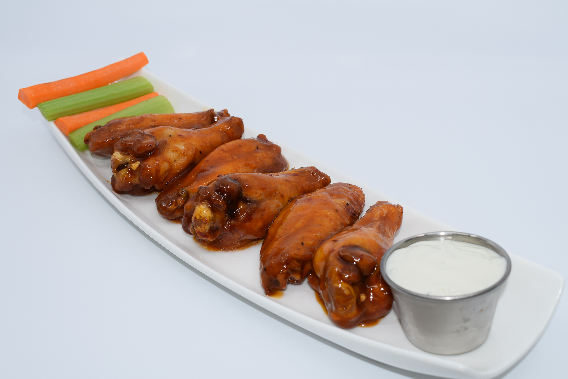 Order Jumbo Mango Habanero Wings food online from Mad House Comedy Club store, San Diego on bringmethat.com