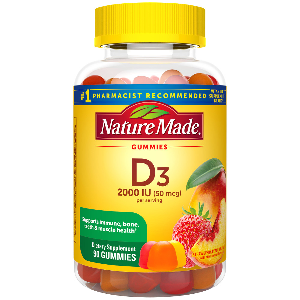 Order Nature Made Vitamin D3 Gummies - 2000 IU, 90 ct food online from Bartell store, Edmonds on bringmethat.com