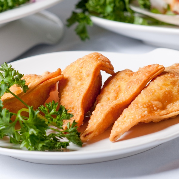 Order 4 Pieces Crab Rangoons food online from Hong kong star chinese cuisine store, Marietta on bringmethat.com