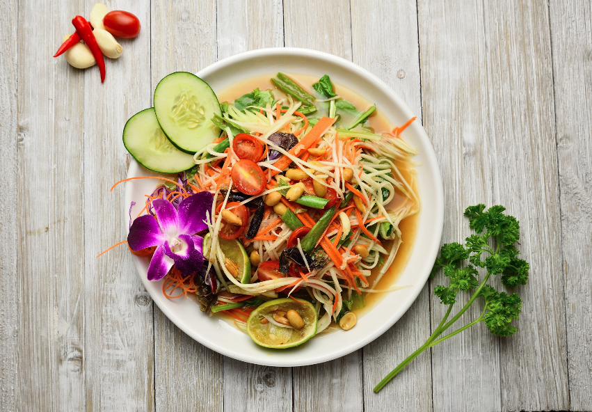 Order Papaya Salad food online from Foo Asian Grill & Bubble Tea store, Irving on bringmethat.com