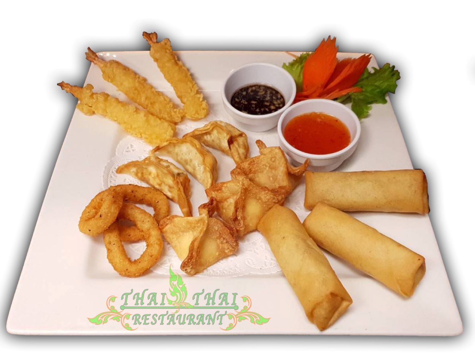 Order A1. Sampler food online from Thai Thai Restaurant store, Fallbrook on bringmethat.com