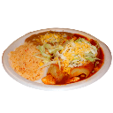 Order 14. Cheese Enchiladas Combo food online from Rivas Mexican Grill #2 store, Las Vegas on bringmethat.com