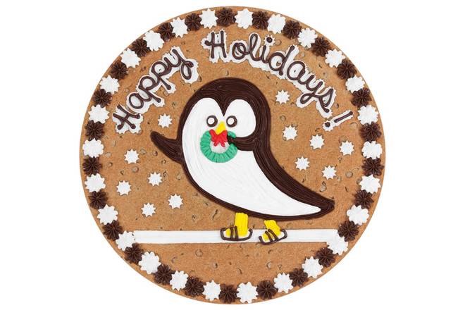 Order Happy Holidays Penguin - HW2818  food online from Great American Cookies store, Denton on bringmethat.com