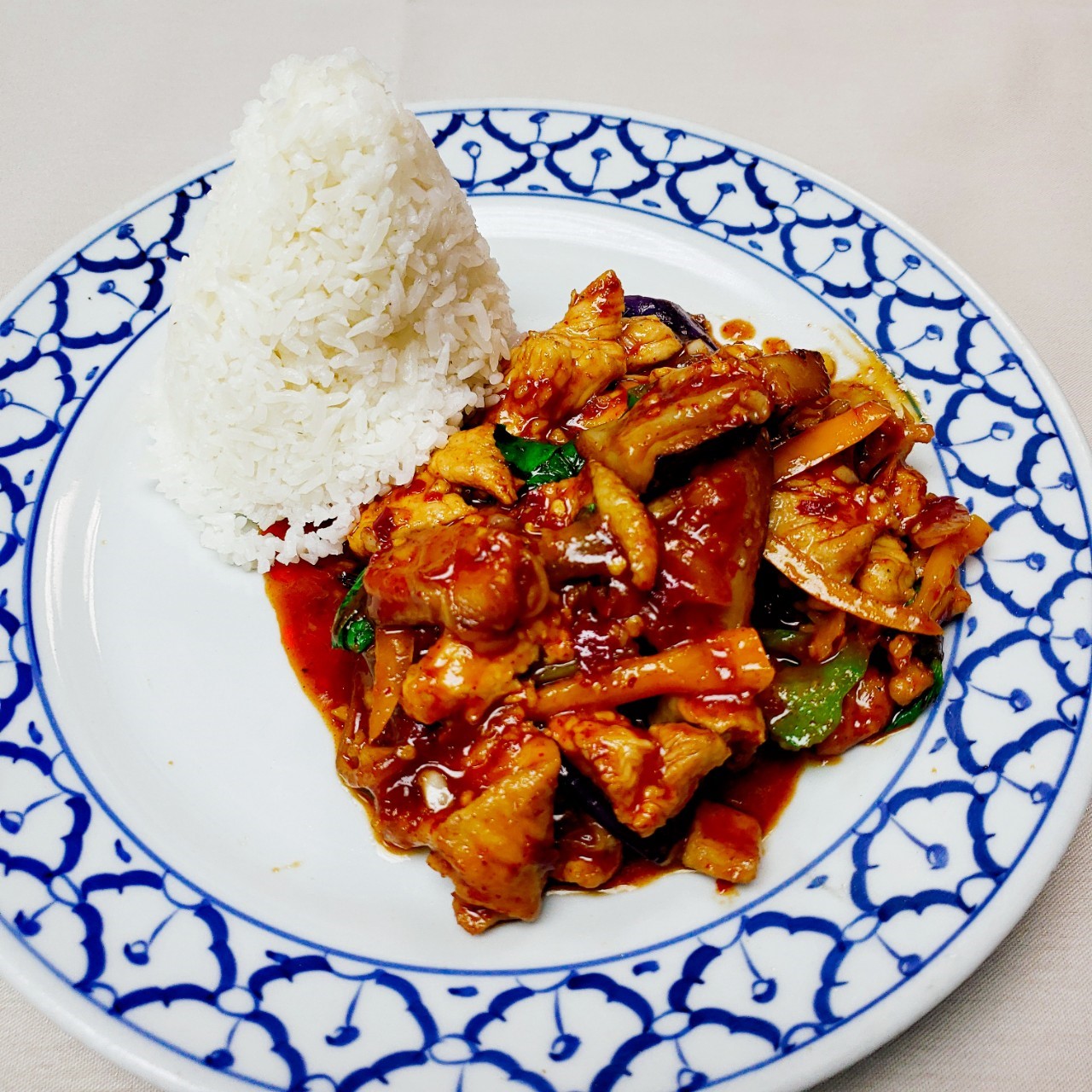 Order Eggplant Basil Lunch Special food online from Thai Villa store, New York on bringmethat.com
