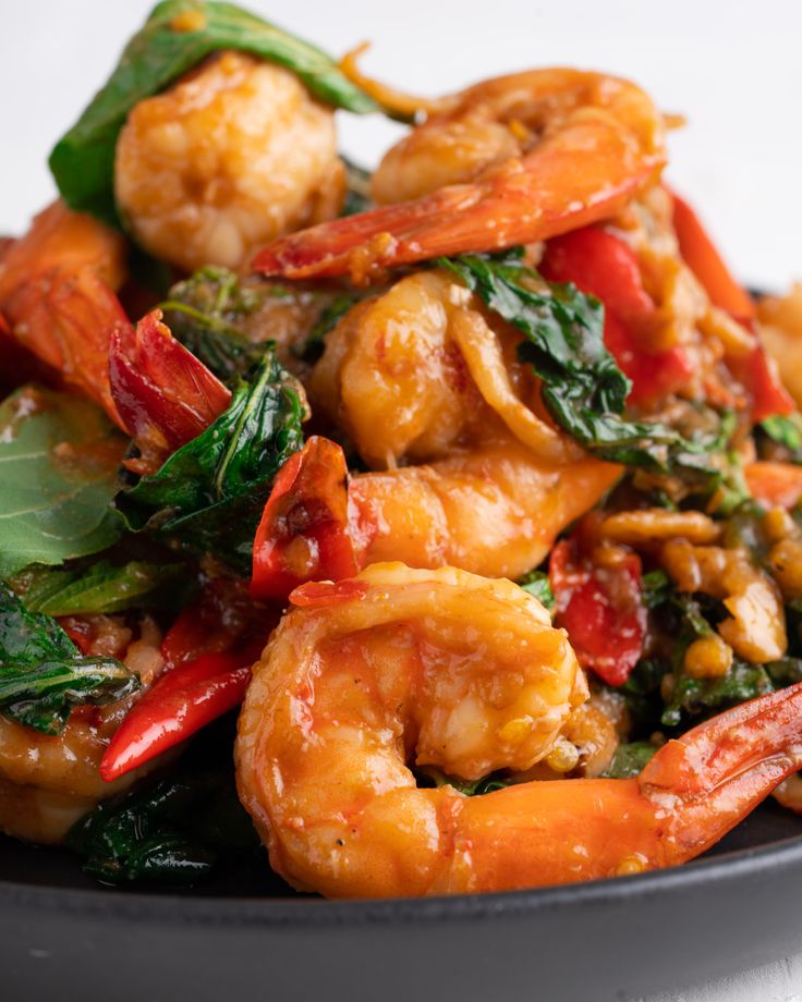 Order Spicy Basil Shrimp food online from Oishi store, Providence on bringmethat.com
