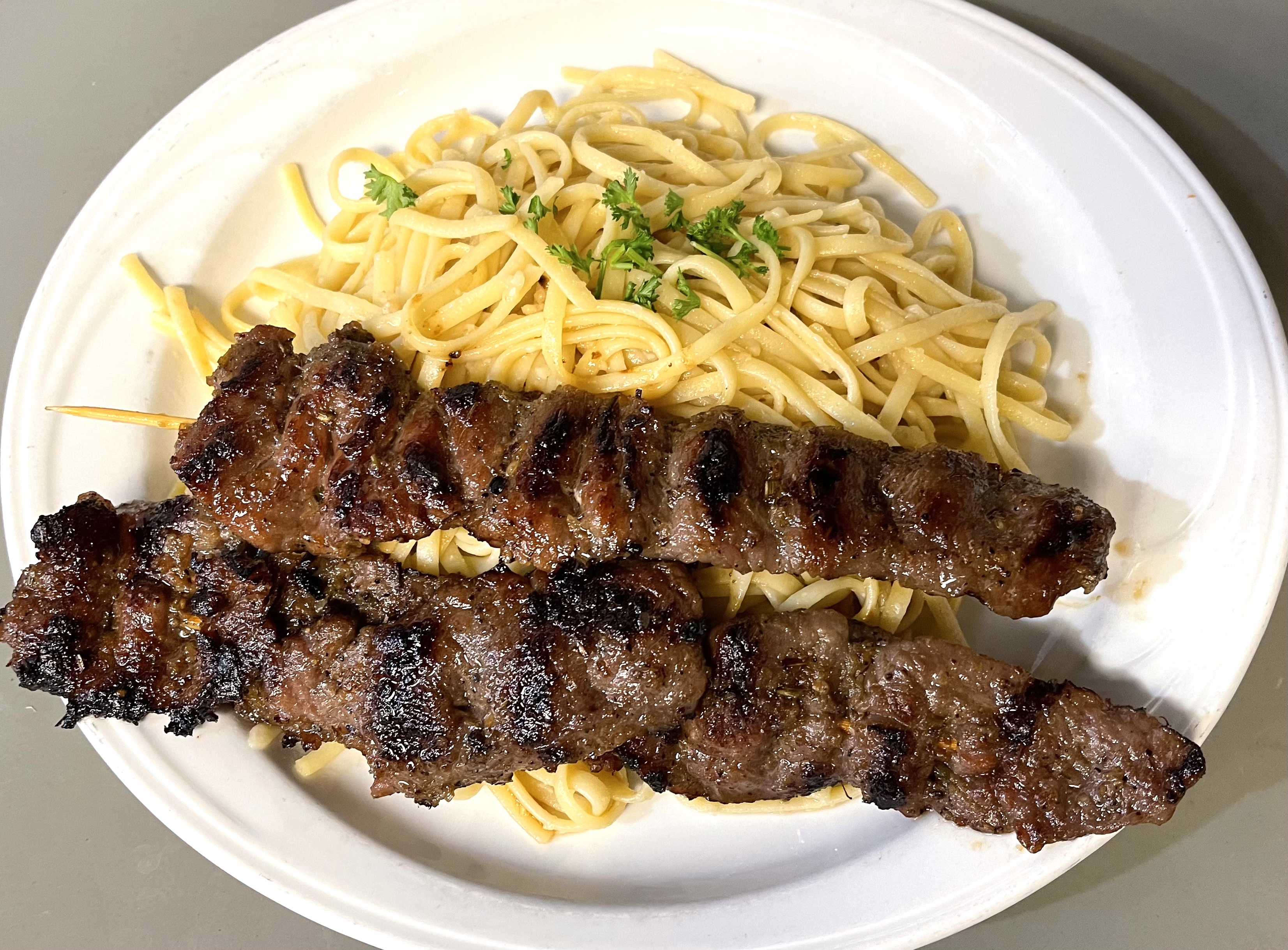 Order Grilled Beef Garlic Noodle food online from Le Soleil store, San Leandro on bringmethat.com