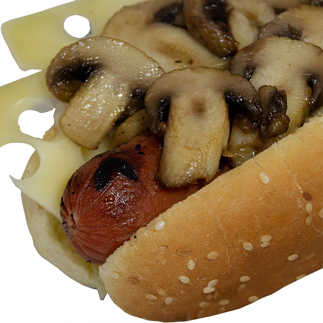 Order Swiss Mushroom Dog food online from Mad Madelines Grill store, Temecula on bringmethat.com