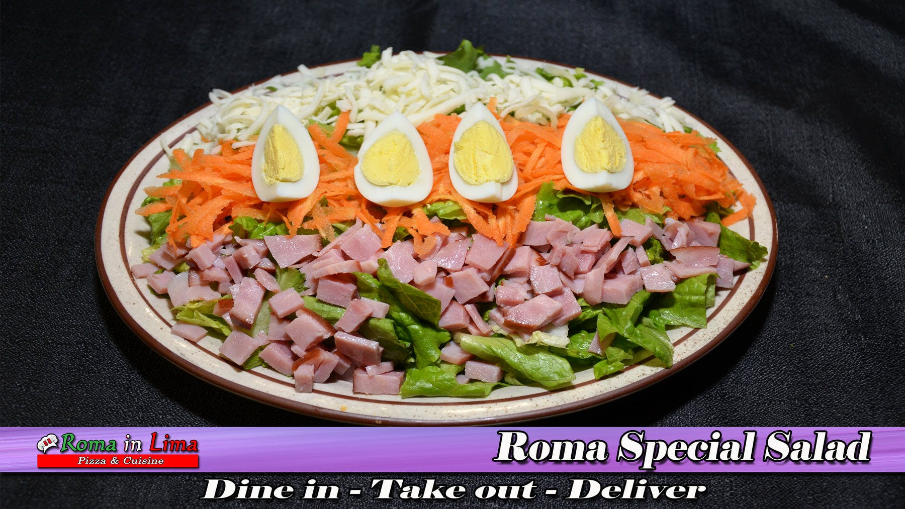 Order Roma Special Salad - Salad food online from Roma In Lima Pizza & Cuisine store, Immokalee on bringmethat.com