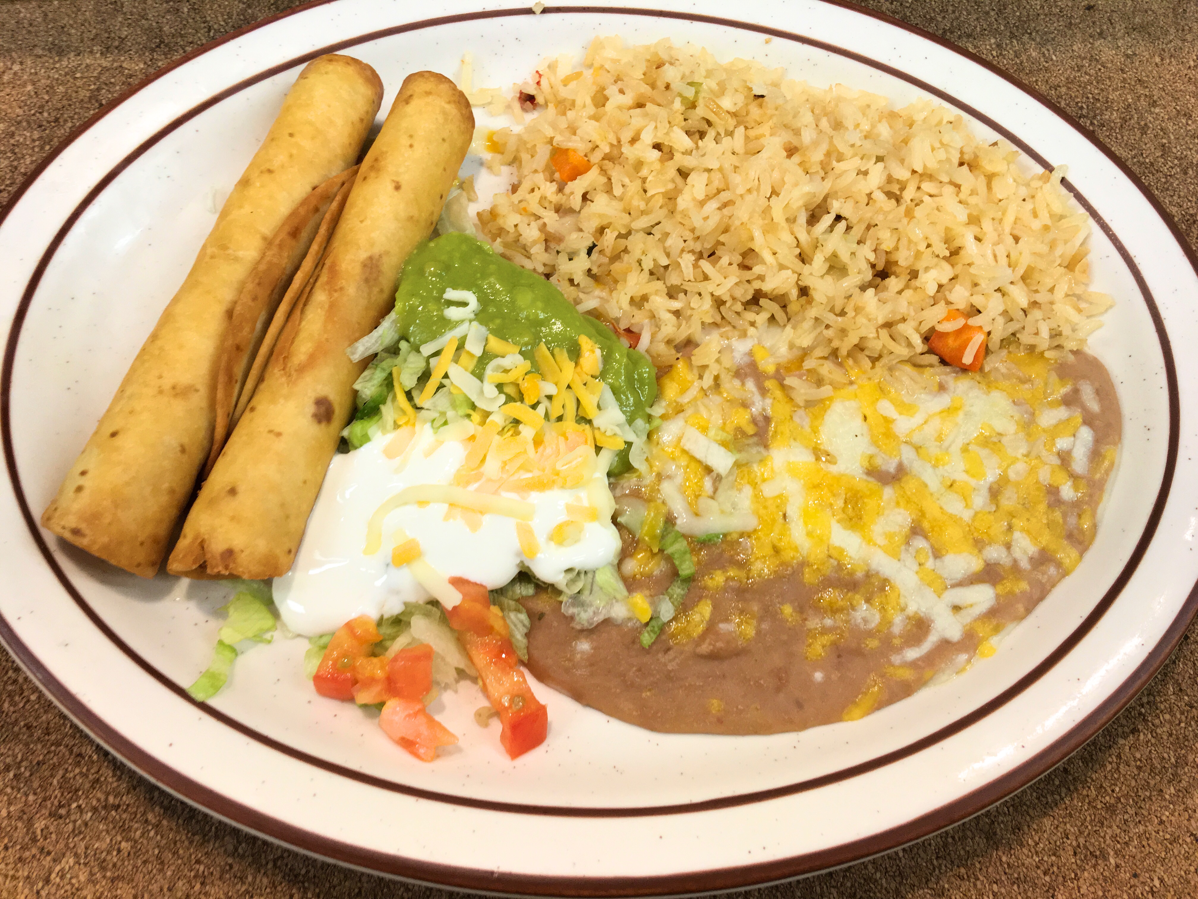Order Flautas Dinner food online from Tio's Mexican Food - Day Creek store, Rancho Cucamonga on bringmethat.com