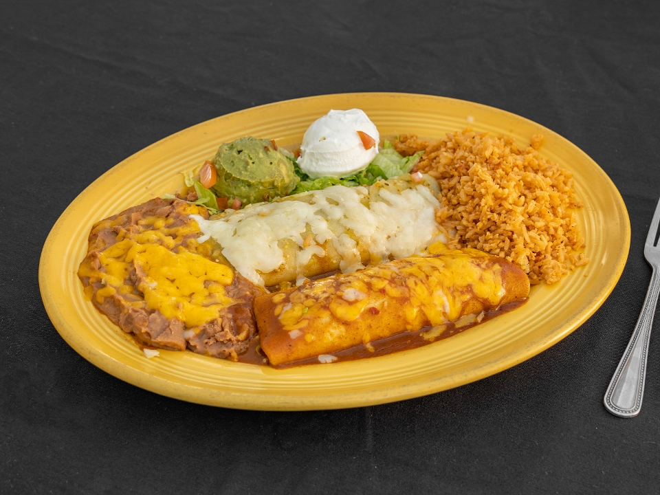 Order Enchiladas Del Mar Combo food online from Hacienda Playa store, Playa Del Rey on bringmethat.com