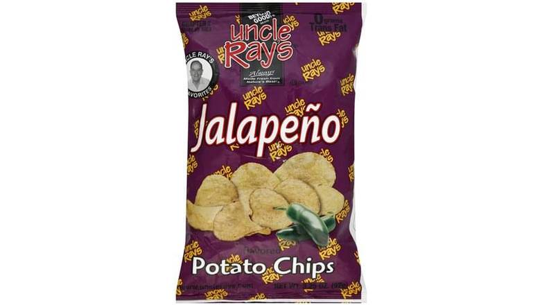 Order Uncle Rays Jalapeno Potato Chips  3.25 oz food online from Valero Food Mart store, Murrayville on bringmethat.com
