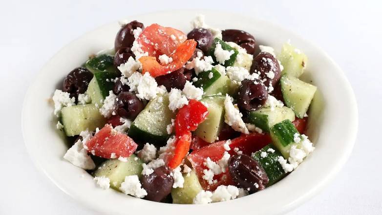 Order Greek Salad food online from Kababbq Grille & Cafe store, San Rafael on bringmethat.com