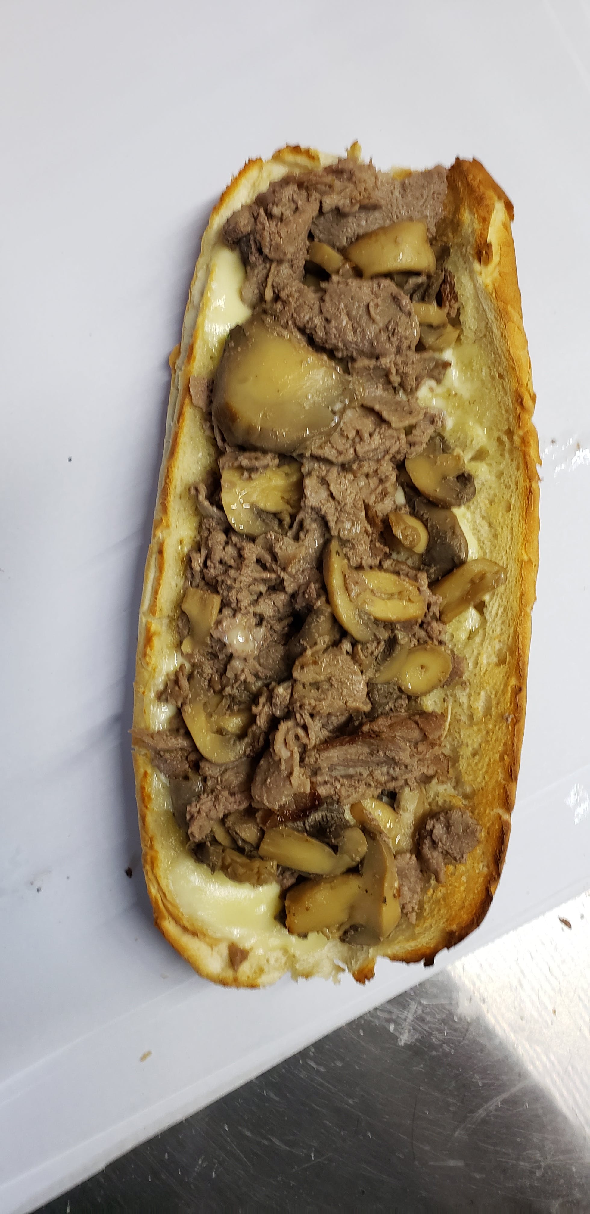 Order Steak & Mushroom Cheese Sub - Small food online from Town House Of Pizza store, Westminster on bringmethat.com