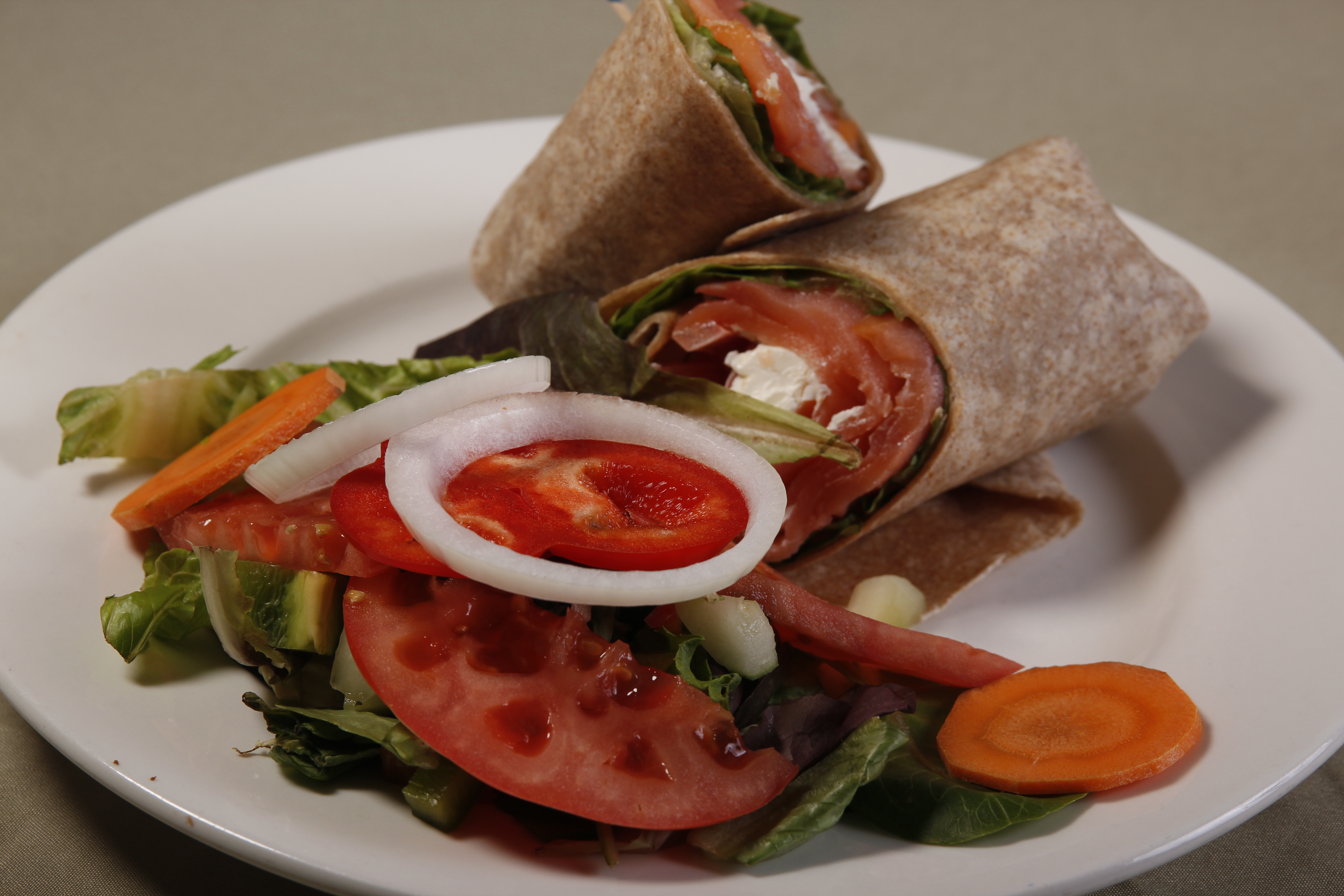 Order Nova Wrap with Salad food online from Sutton cafe store, New York on bringmethat.com