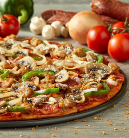 Order The Works Pizza food online from Donatos Pizza store, Bowling Green on bringmethat.com