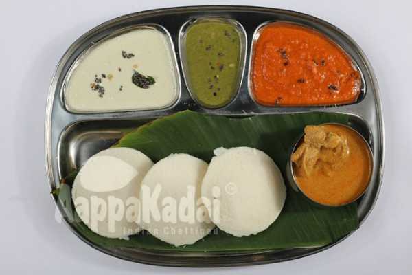 Order IDLY WITH CHICKEN CURRY food online from Aappakadai store, Santa Clara on bringmethat.com