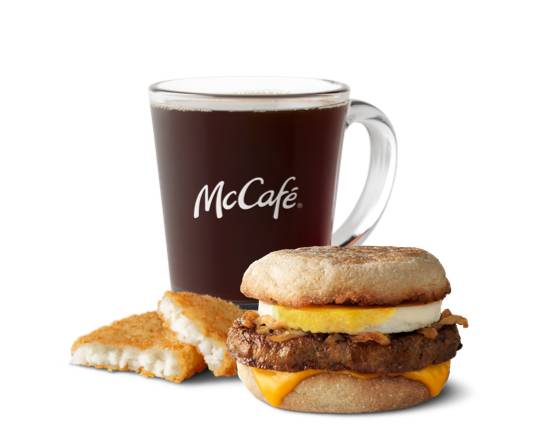 Order Steak Egg McMuffin Meal food online from Mcdonald'S® store, AMHERST on bringmethat.com