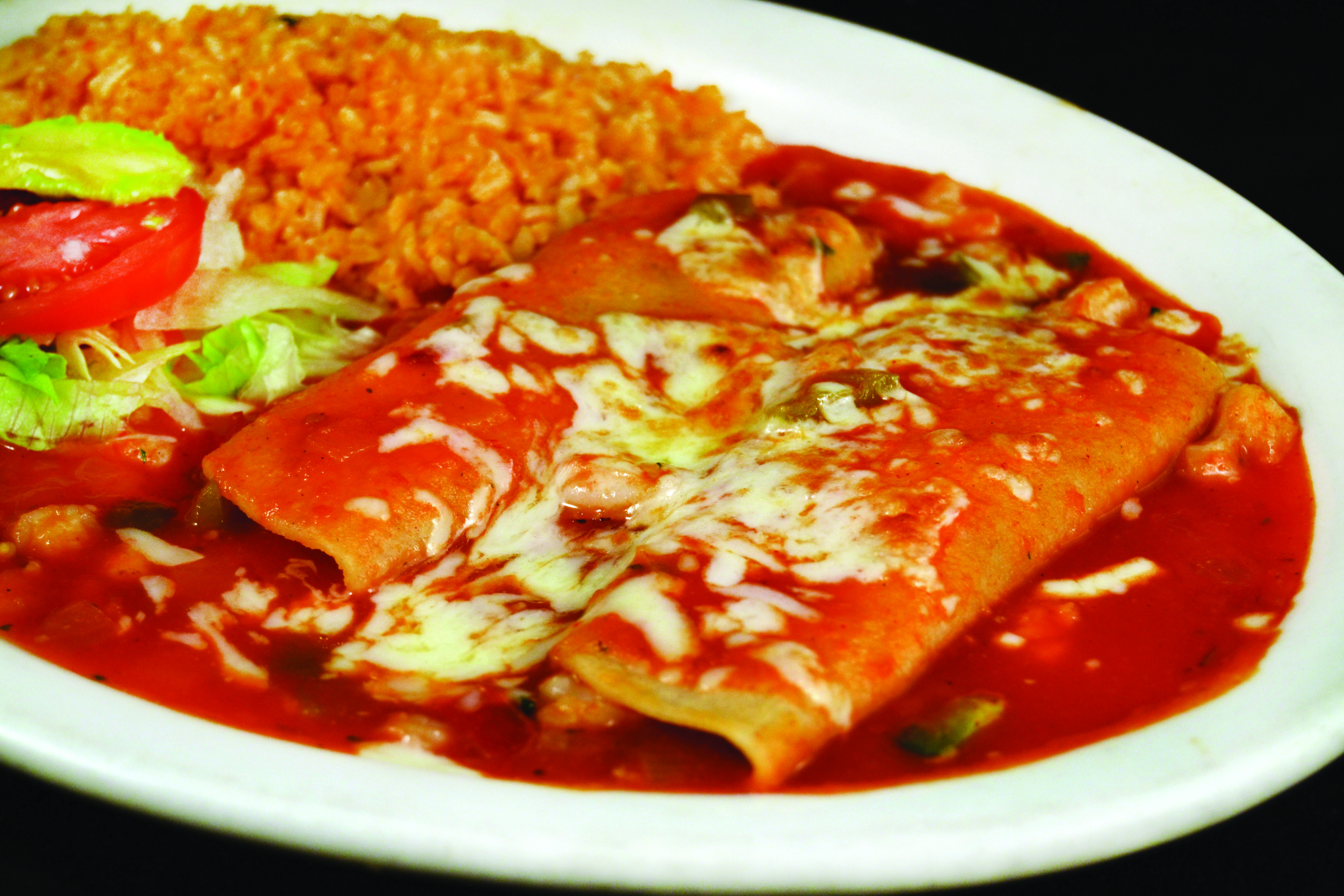 Order Enchiladas de Camaron food online from Mi Comal Mexican Restaurant store, Irving on bringmethat.com