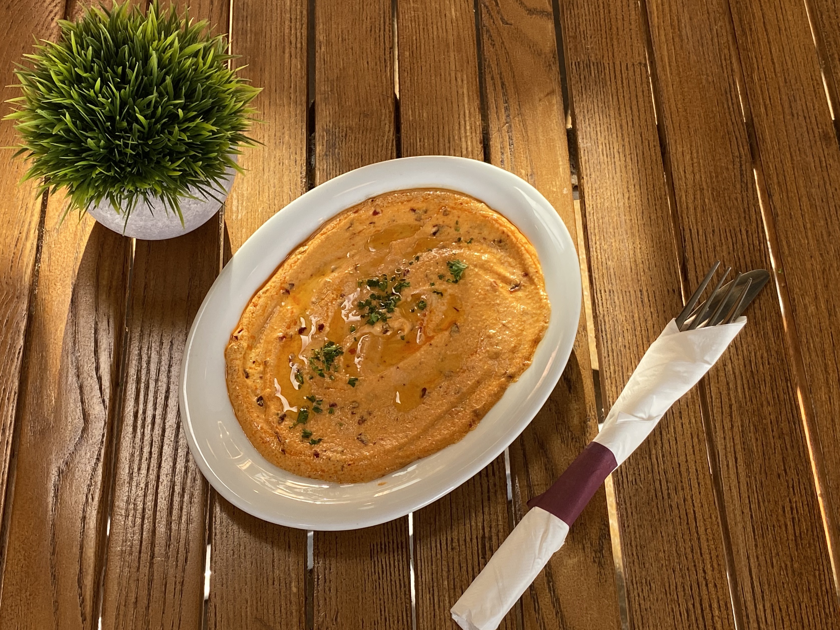 Order Harissa Hummus food online from Mediterranean Kitchen store, Burlingame on bringmethat.com