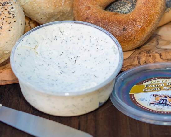 Order Dijon Garlic Low Fat Cream Cheese food online from Izzy's Brooklyn Bagels store, Palo Alto on bringmethat.com