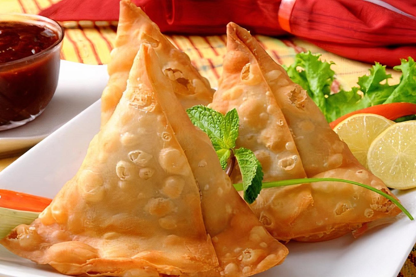 Order Vegetable Samosa food online from Madras Cafe store, San Diego on bringmethat.com