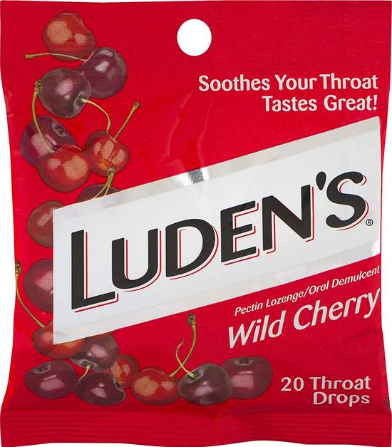 Order Luden's Sore Throat Drops, Wild Cherry, 20 Ct food online from Exxon Food Mart store, Port Huron on bringmethat.com
