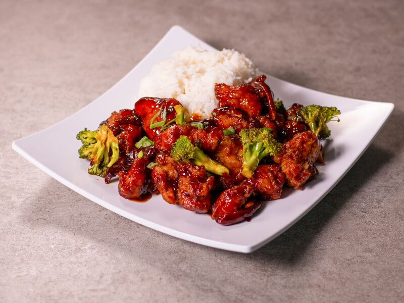 Order L14. Orange Chicken Luncheon Special food online from Super China store, Austin on bringmethat.com