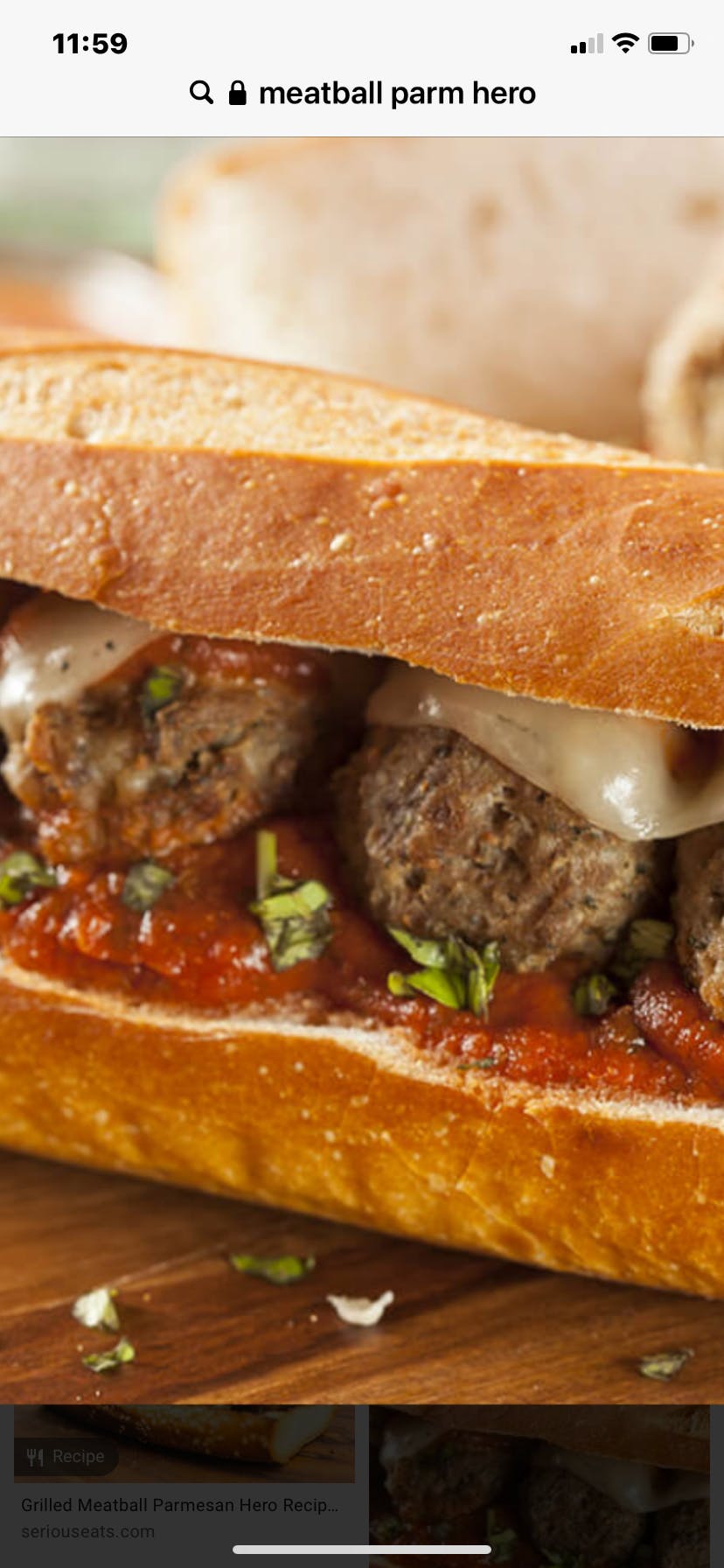 Order Meatball Parmigiana Sandwich - 10" food online from Il Forno store, Branchburg on bringmethat.com