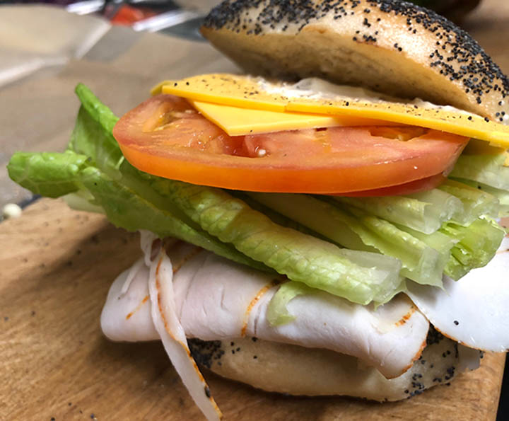 Order Fresh Carved Turkey Sandwich food online from Liberty Bagels store, New York on bringmethat.com