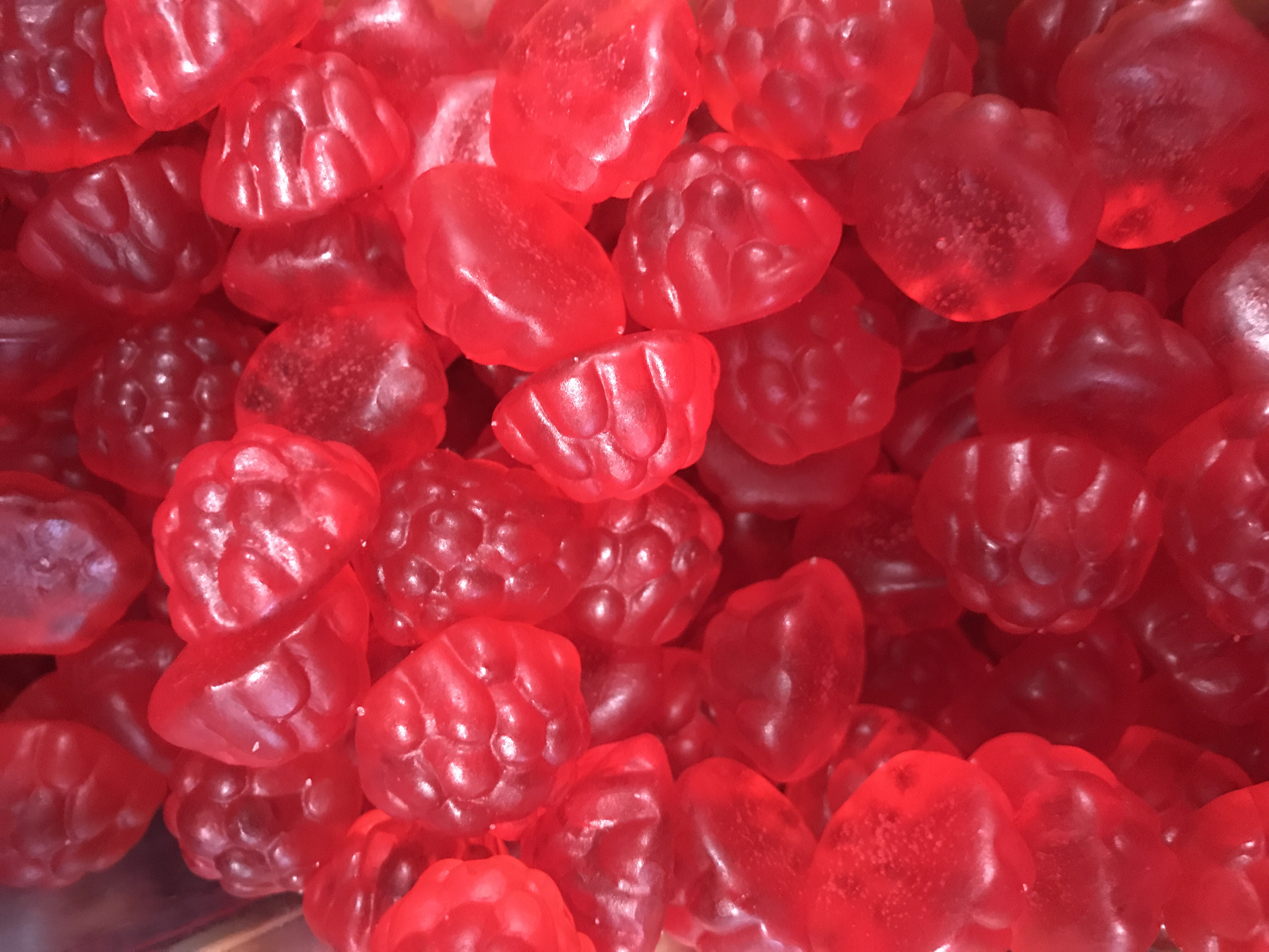 Order Gummi Red Raspberries Candy food online from Buckeye Candy Company store, Columbus on bringmethat.com